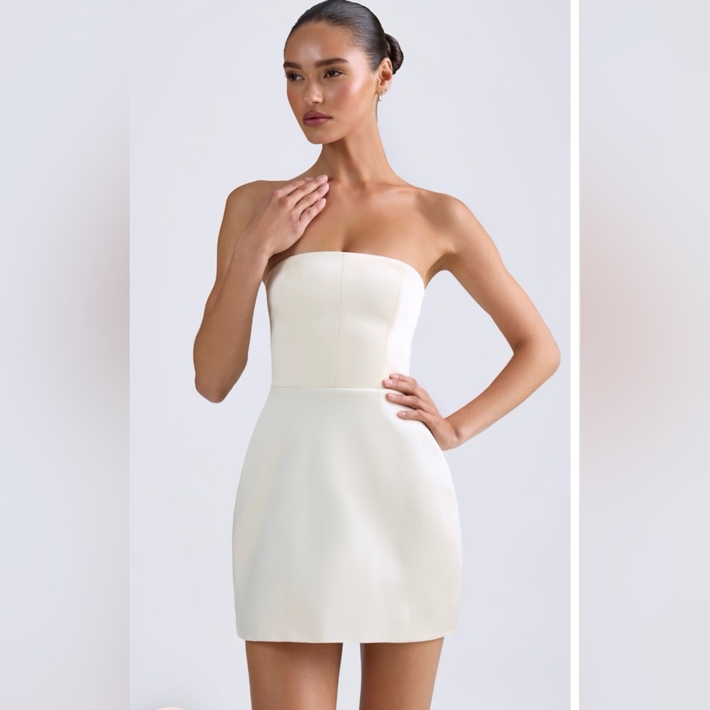 Oh Polly Strapless White Dress NWT size 10